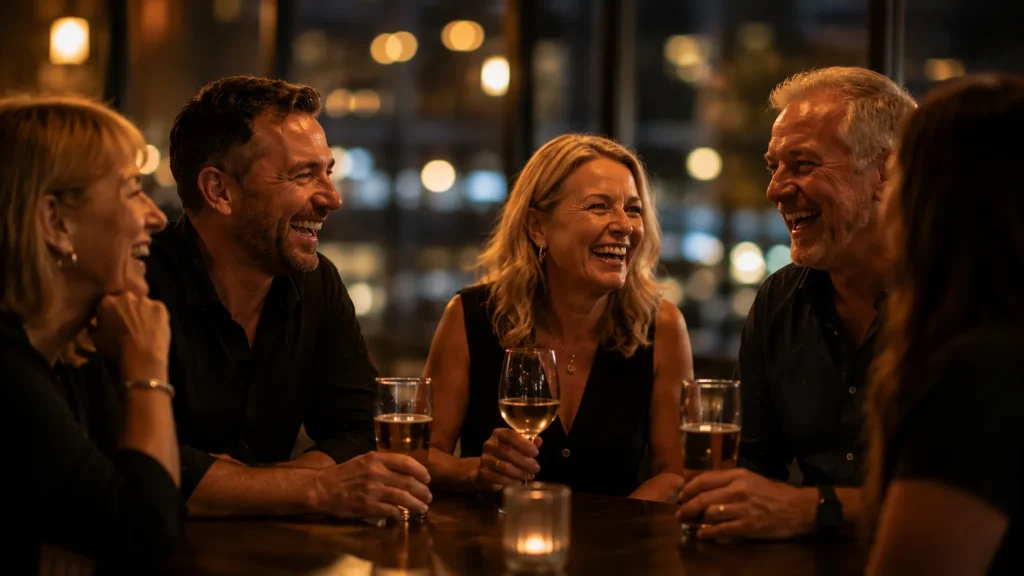 Locals dining and socialising at SoPo community venue Southport Gold Coast